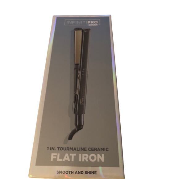 Conair Infinite Pro 1” Tourmaline Ceramic Flat Iron Smooth and Shine New - Picture 1 of 7